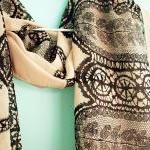 Khaki, Pale Pink Chiffon Sc..