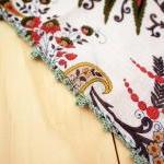 Scarf, green crochet