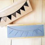 Wood Rubber Stamp, Party ba..