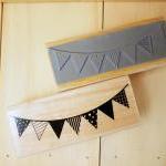 Wood Rubber Stamp, Party ba..