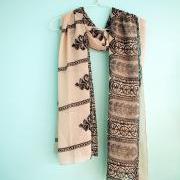 Khaki, Pale Pink Chiffon Scarf