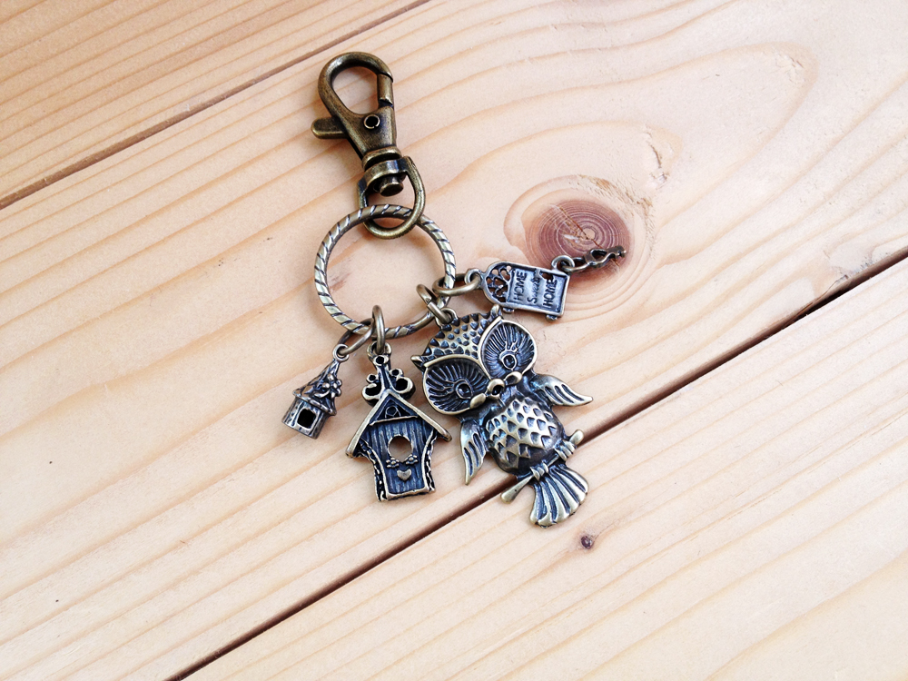 Charm Keychain, OWL Home sweet home