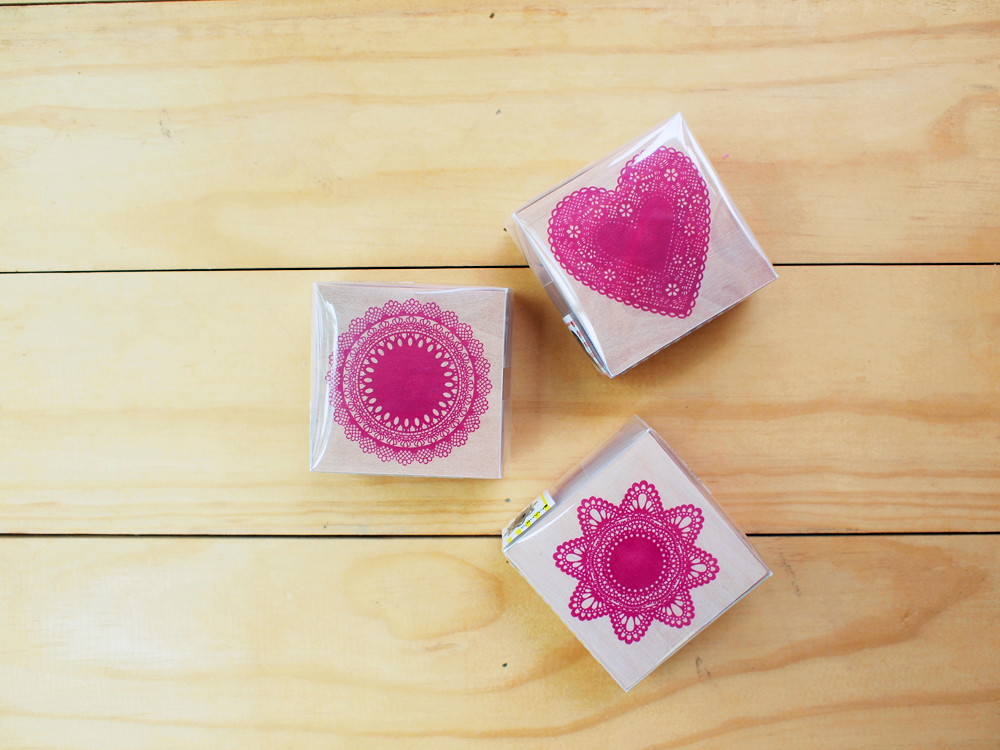 Lace Rubber Stamp, set of 3