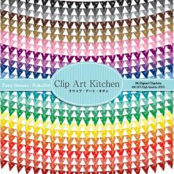 Party Banners Clip Art, Polka dot set