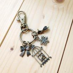 Charm Keychain, Bird Cage