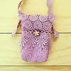 Lace bag, iPhone case, Purple