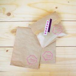 Kraft Paper Bag, Hand Stamped, "Thank you" set of 25